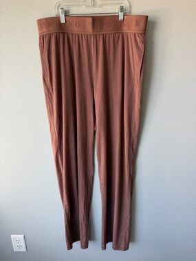 Woolx nutmeg brown Maya straight leg Merino Wool blend sleep pants Women’s sz L